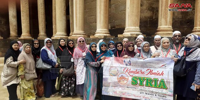 Malaysian tourist group visits southern Bosra city