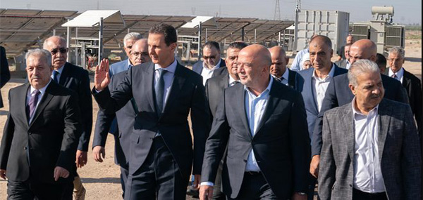 El presidente al-Assad lanza la primera fase del proyecto de energía fotovoltaica en Adra