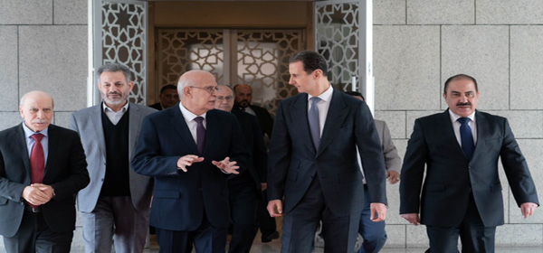 Presidente Al-Assad recibe a miembros de la Secretaría General de la Conferencia de Partidos Árabes