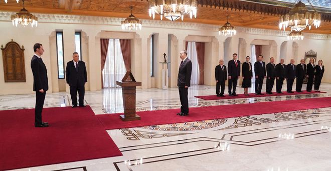 دربرابر رئیس جمهور بشار اسد ..رئیس و اعضای دادگاه عالی قانون اساسی سوگند یاد کردند 19-6-2022