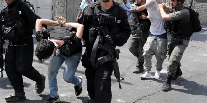 بازداشت 14 فلسطینی توسط اشغالگران در کرانه باختری