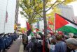 تجمع در پراگ و اوزاکا  در حمایت از فلسطین  و محکومیت تجاوزات اسرائیل علیه غزه