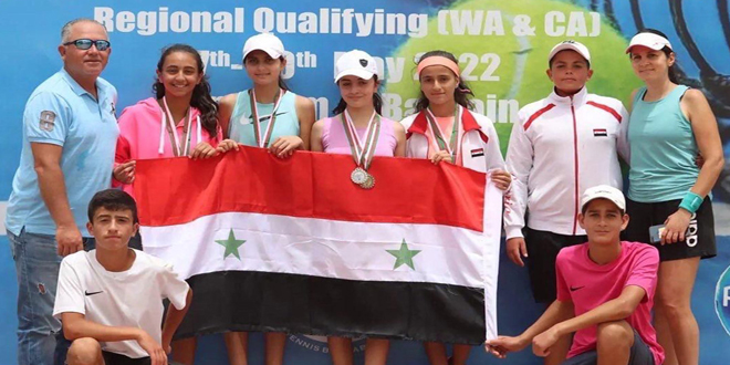 La sélection de Syrie de tennis se classe 1ère au classement général du championnat d’Asie de l’ouest et centrale