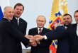 Poutine signe avec les présidents de Lougansk, Donetsk, Kherson et de Zaporojié les accords de leur adhésion à la Russie