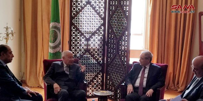 Аль-Мекдад обсудил с генеральным секретарем Лиги арабских государств Ахмедом Абуль Гейтом ситуацию на арабской и региональной арене