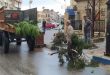 عاصفة مطرية تتسبب بأضرار مادية في مدينة جبلة والعمل جار على إزالتها