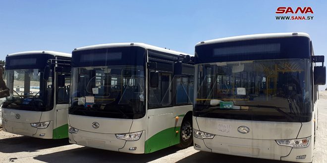 محافظة درعا تتسلم ثلاثة باصات للنقل الداخلي